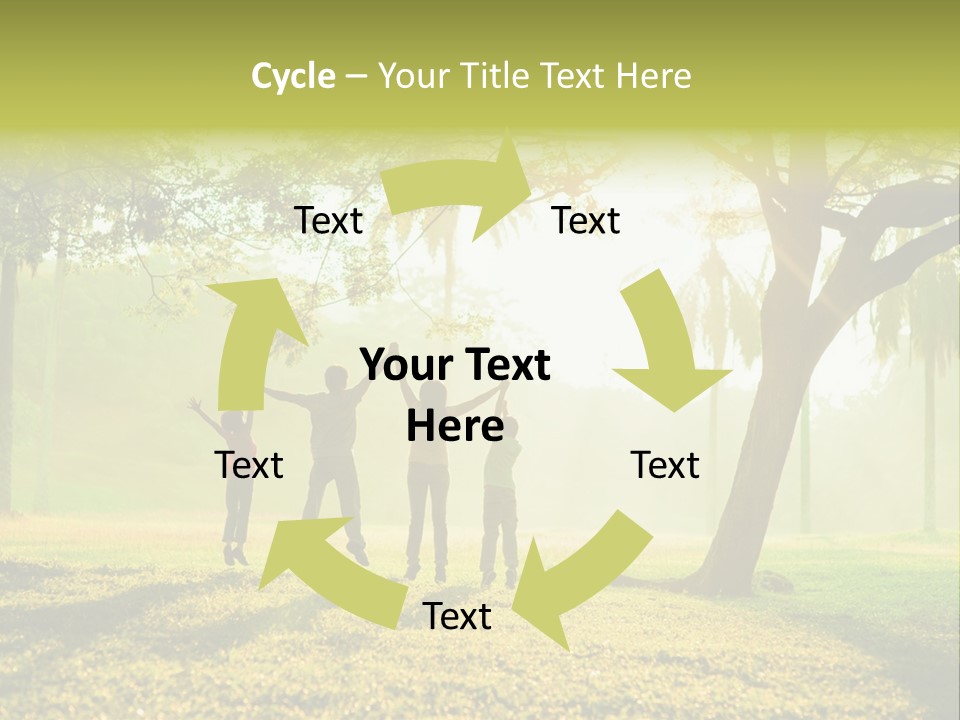 Play Grass Chinese PowerPoint Template