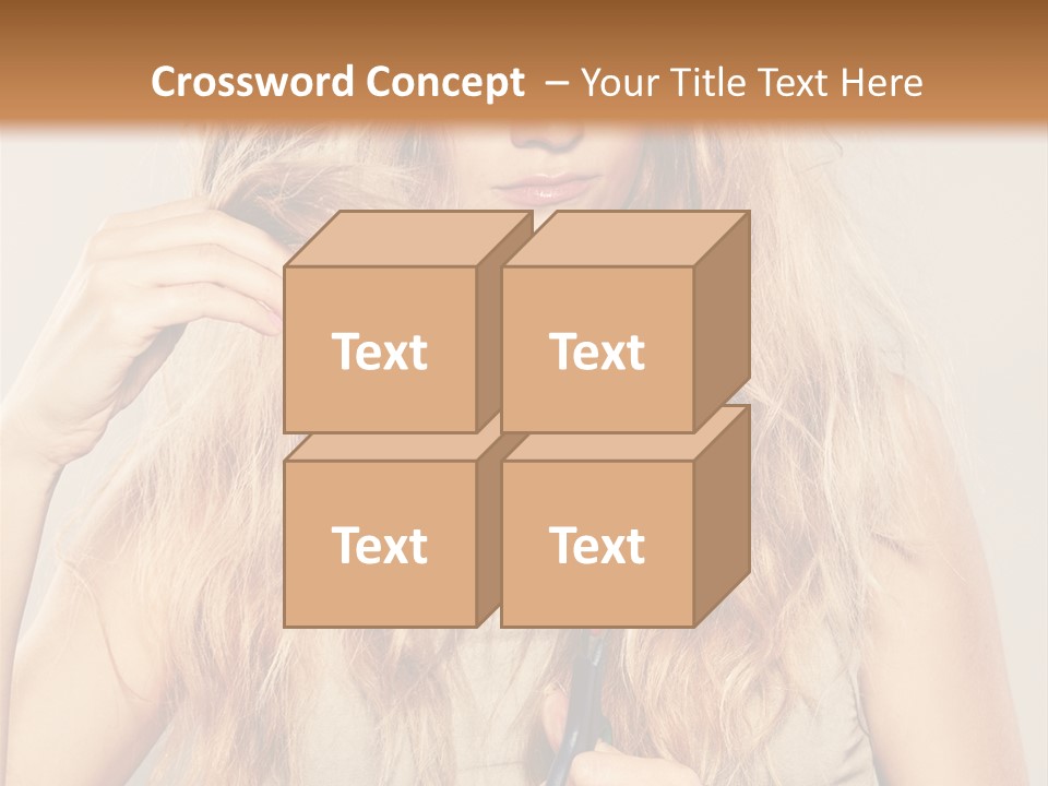 Looking  Blond PowerPoint Template