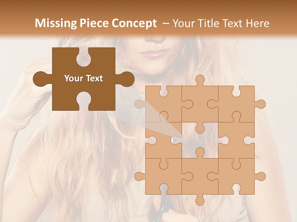 Looking  Blond PowerPoint Template