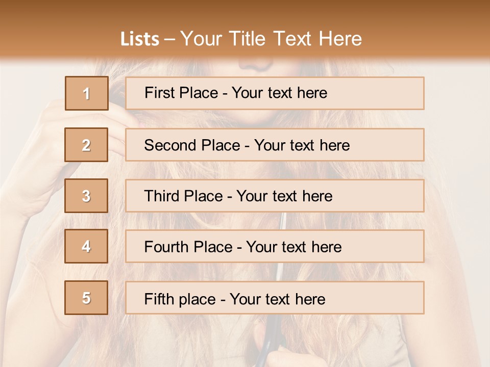 Looking  Blond PowerPoint Template