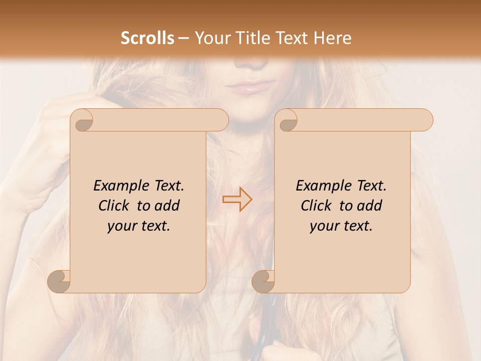 Looking  Blond PowerPoint Template