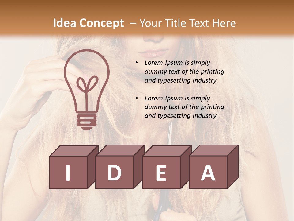 Looking  Blond PowerPoint Template