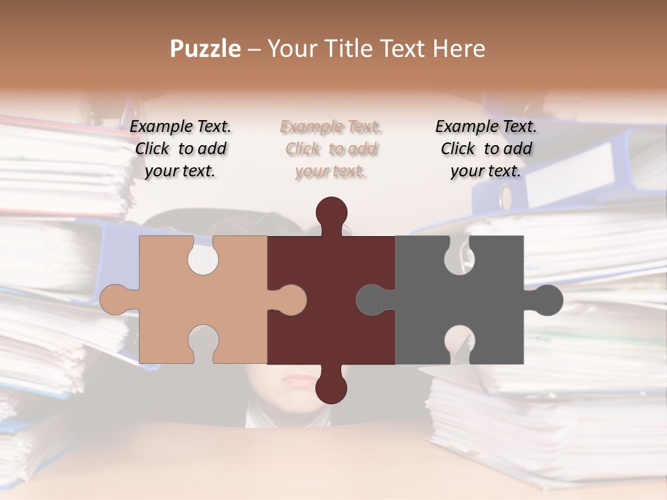 Despair Pressure Businesswoman PowerPoint Template