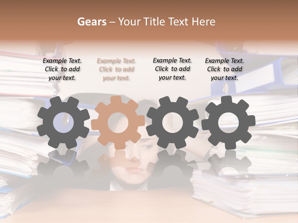 Despair Pressure Businesswoman PowerPoint Template