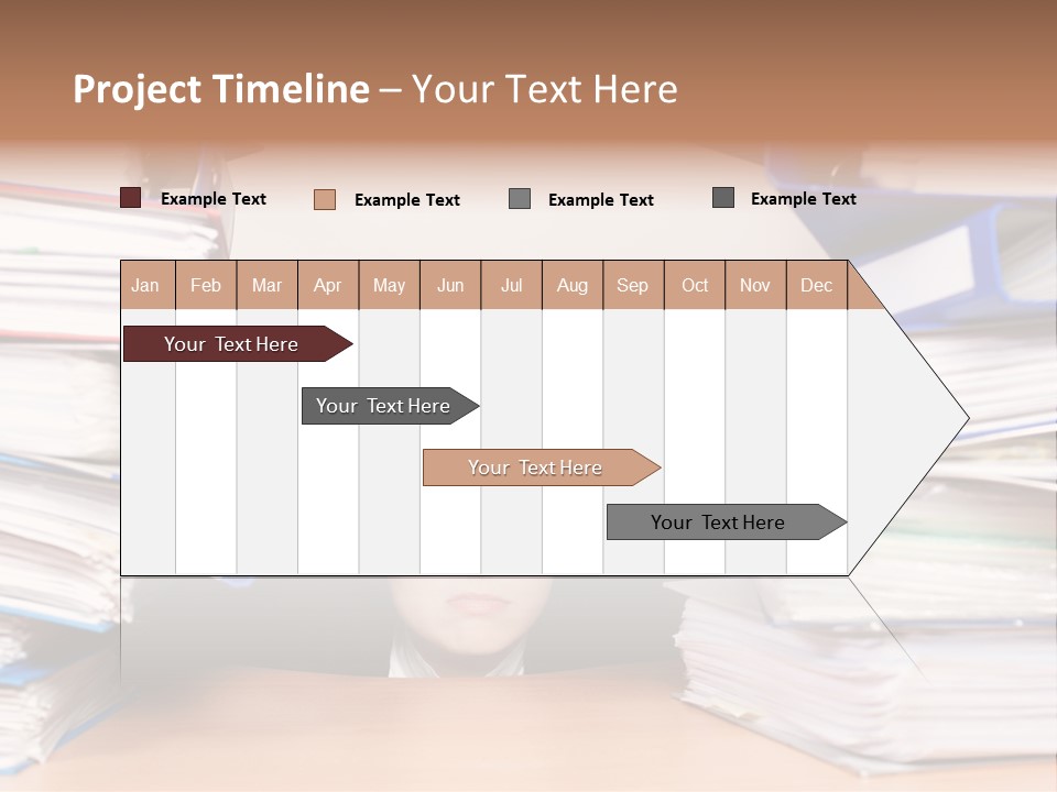 Despair Pressure Businesswoman PowerPoint Template