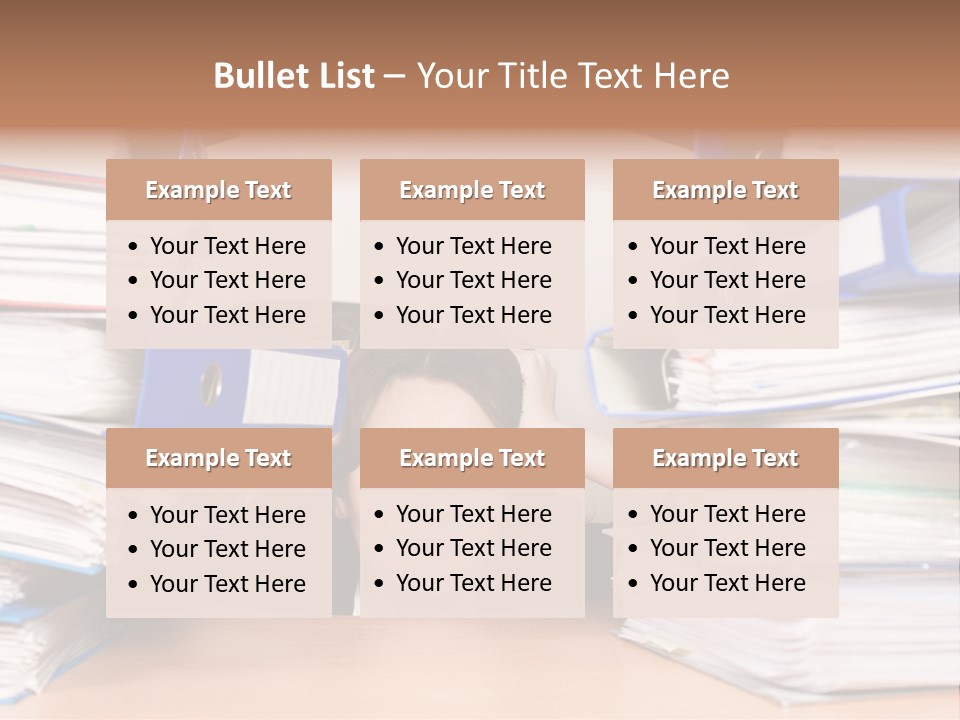 Despair Pressure Businesswoman PowerPoint Template