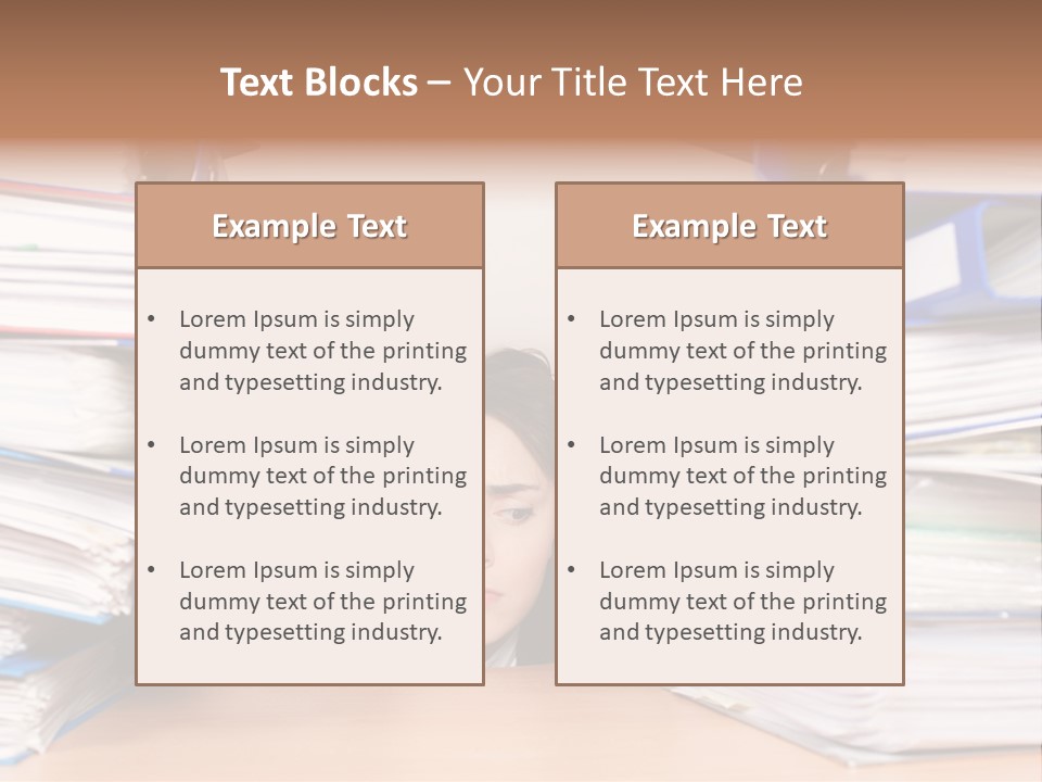 Despair Pressure Businesswoman PowerPoint Template