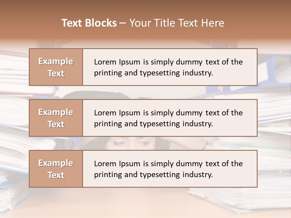 Despair Pressure Businesswoman PowerPoint Template