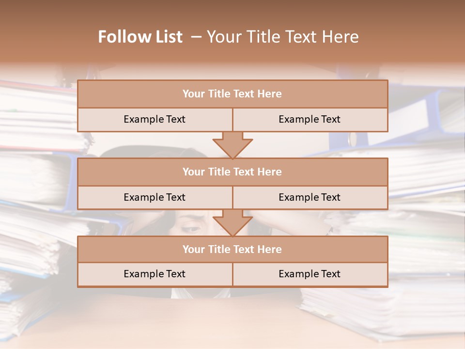 Despair Pressure Businesswoman PowerPoint Template