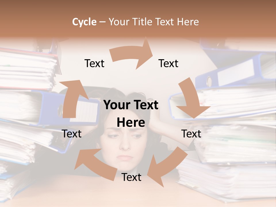 Despair Pressure Businesswoman PowerPoint Template