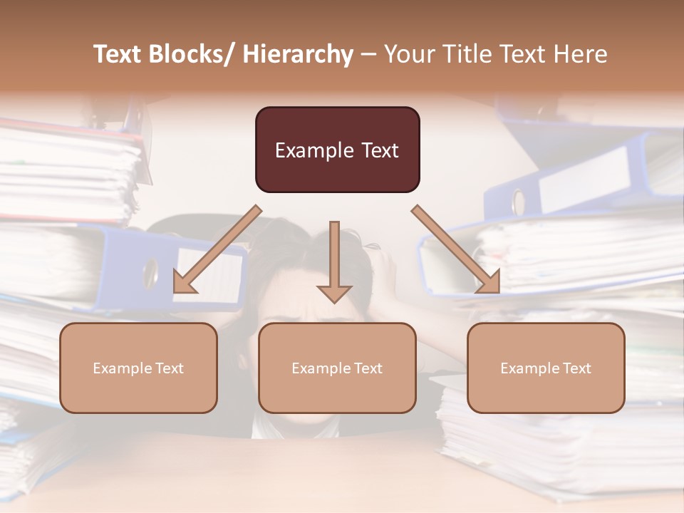 Despair Pressure Businesswoman PowerPoint Template