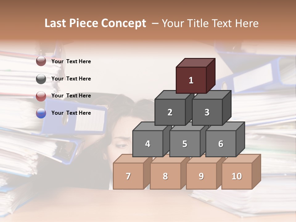 Despair Pressure Businesswoman PowerPoint Template