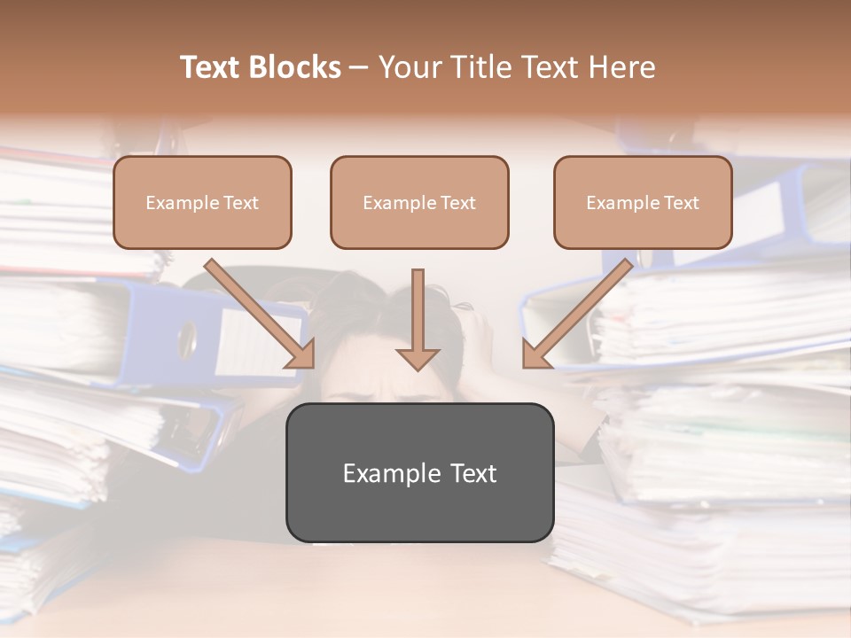 Despair Pressure Businesswoman PowerPoint Template