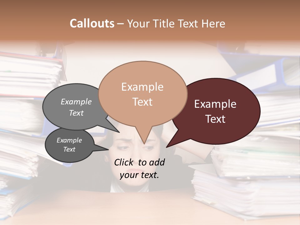 Despair Pressure Businesswoman PowerPoint Template