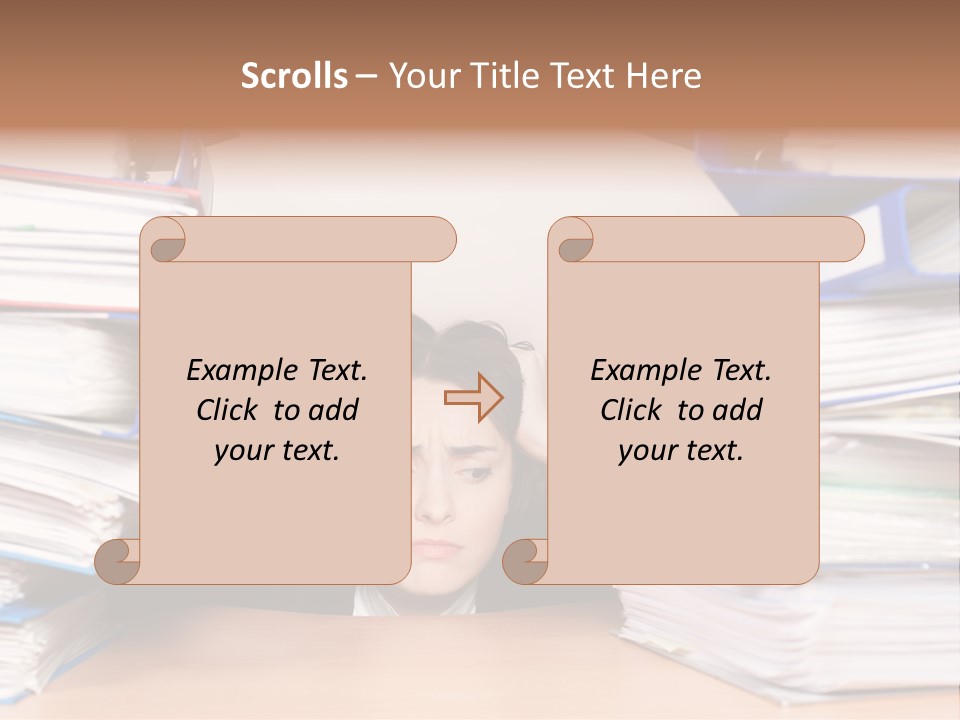 Despair Pressure Businesswoman PowerPoint Template