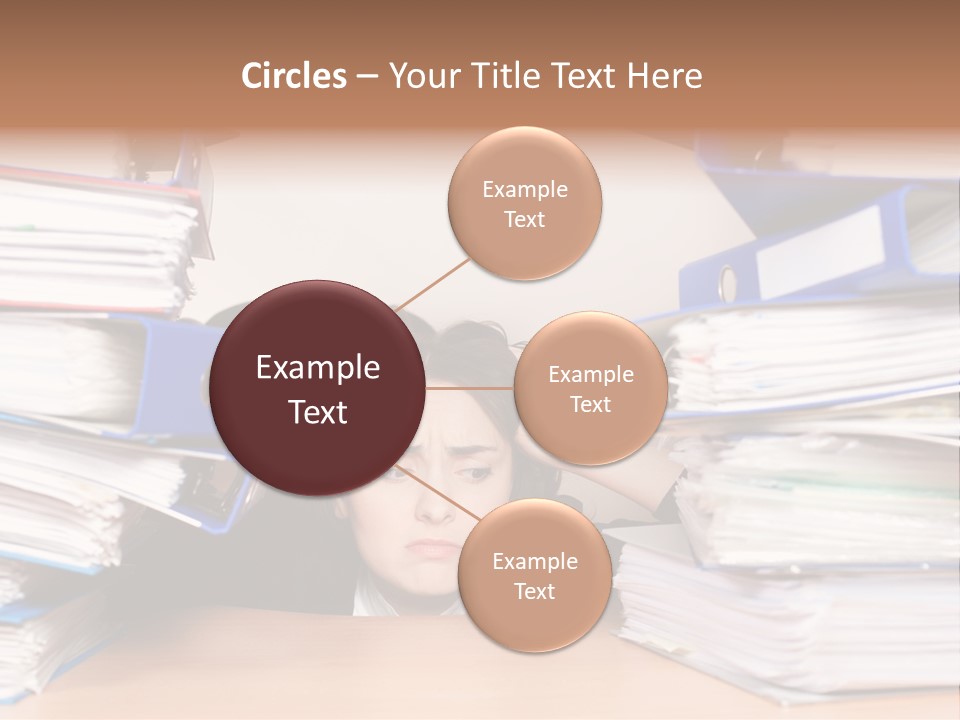 Despair Pressure Businesswoman PowerPoint Template