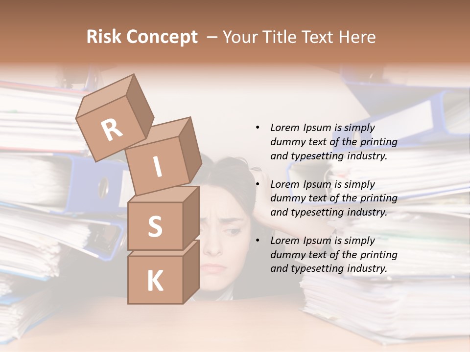 Despair Pressure Businesswoman PowerPoint Template