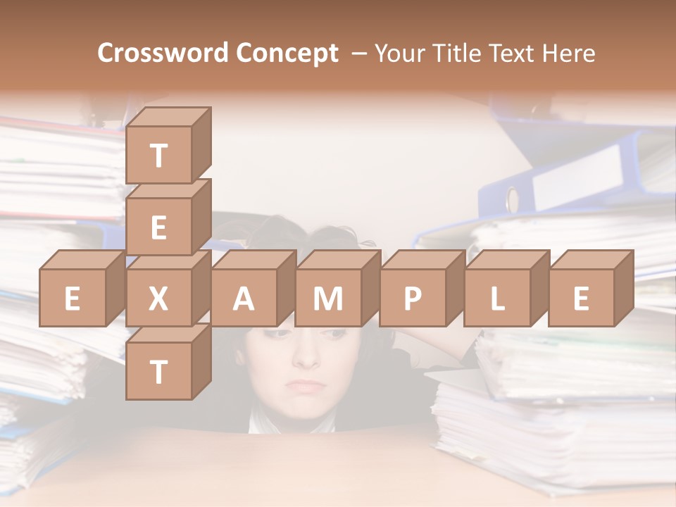 Despair Pressure Businesswoman PowerPoint Template