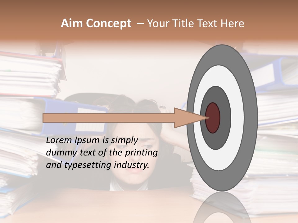 Despair Pressure Businesswoman PowerPoint Template