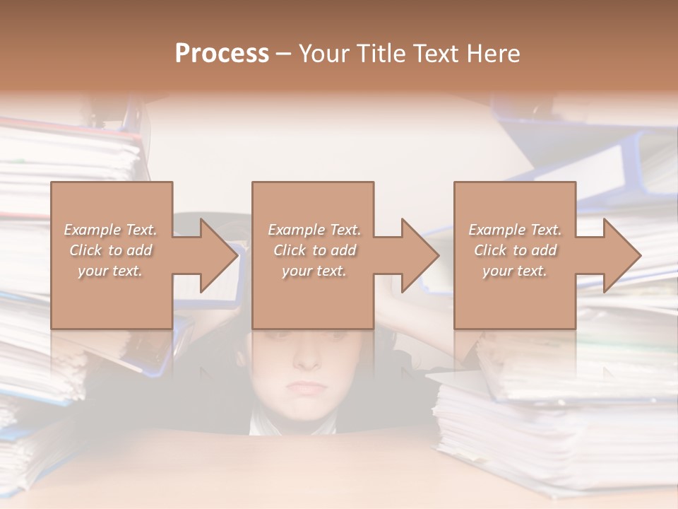 Despair Pressure Businesswoman PowerPoint Template