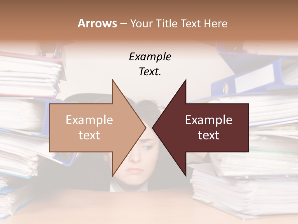 Despair Pressure Businesswoman PowerPoint Template