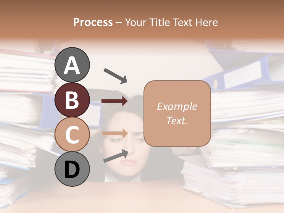 Despair Pressure Businesswoman PowerPoint Template