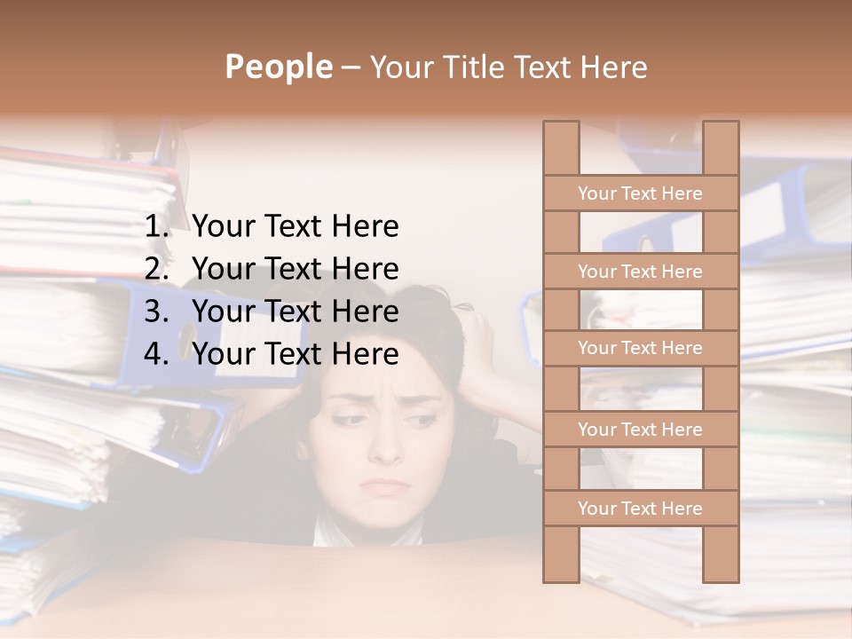 Despair Pressure Businesswoman PowerPoint Template