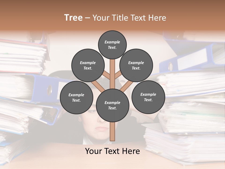 Despair Pressure Businesswoman PowerPoint Template