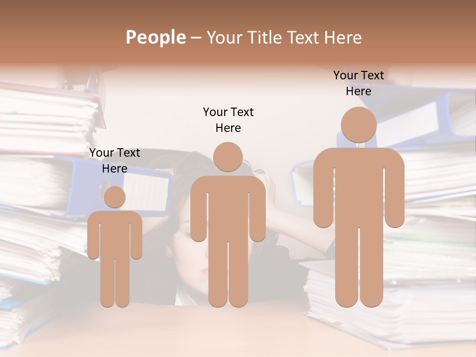 Despair Pressure Businesswoman PowerPoint Template