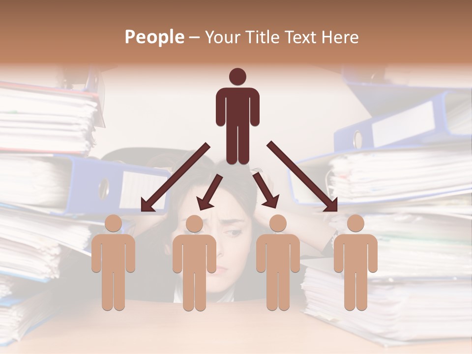Despair Pressure Businesswoman PowerPoint Template