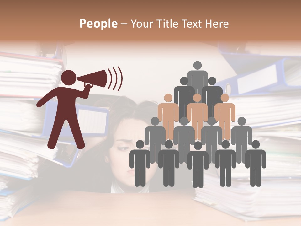 Despair Pressure Businesswoman PowerPoint Template