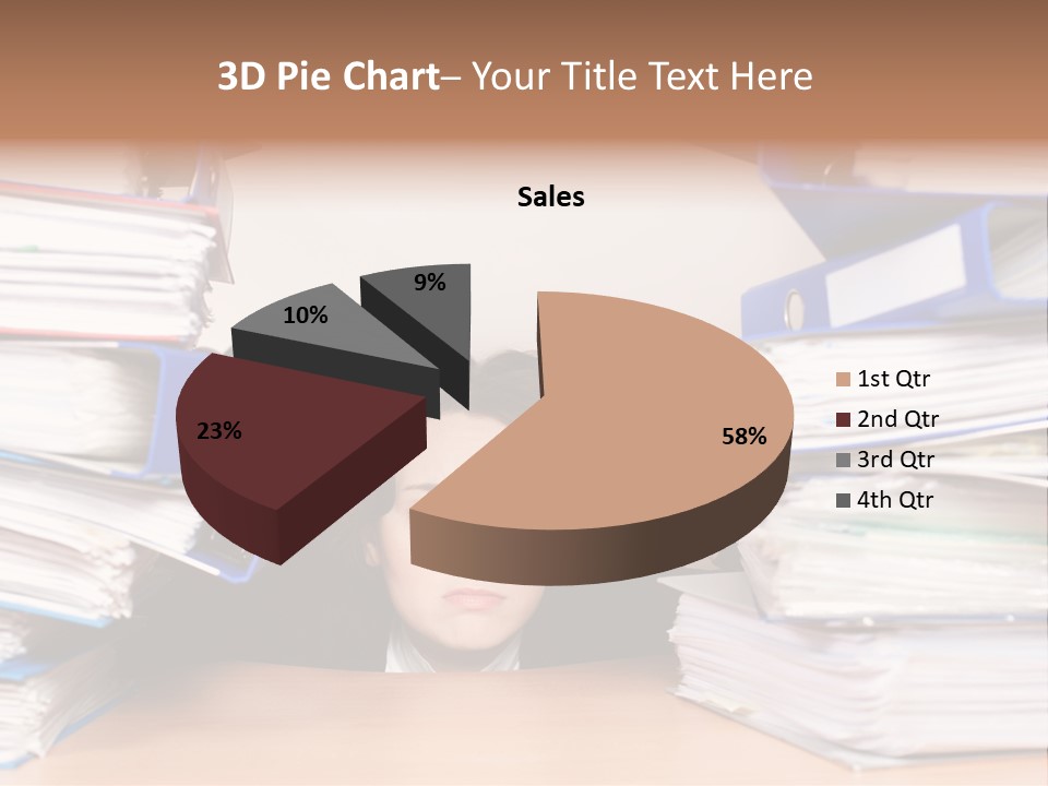 Despair Pressure Businesswoman PowerPoint Template