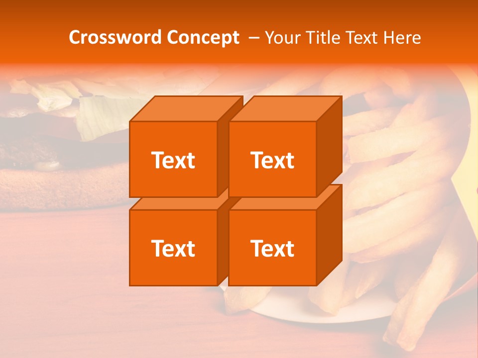 Hamburger Leaf Lettuce Prepared Potato PowerPoint Template