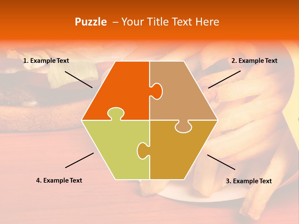Hamburger Leaf Lettuce Prepared Potato PowerPoint Template