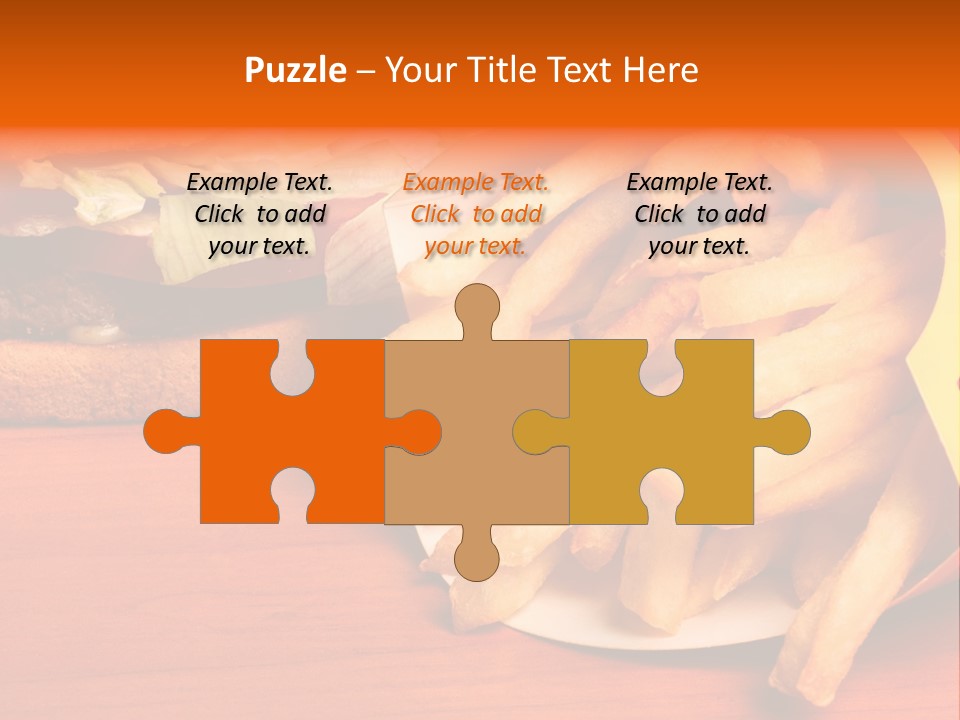 Hamburger Leaf Lettuce Prepared Potato PowerPoint Template