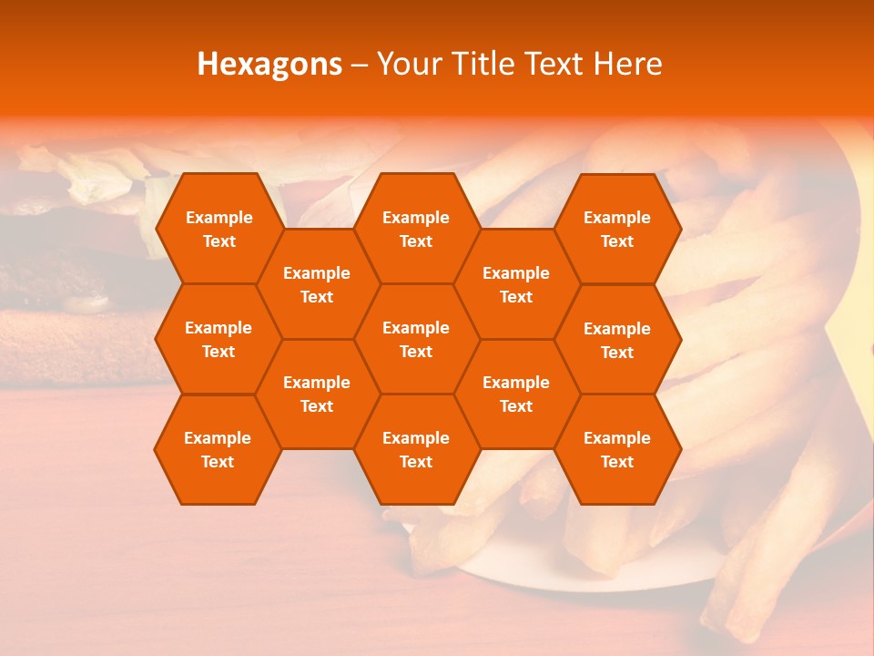 Hamburger Leaf Lettuce Prepared Potato PowerPoint Template