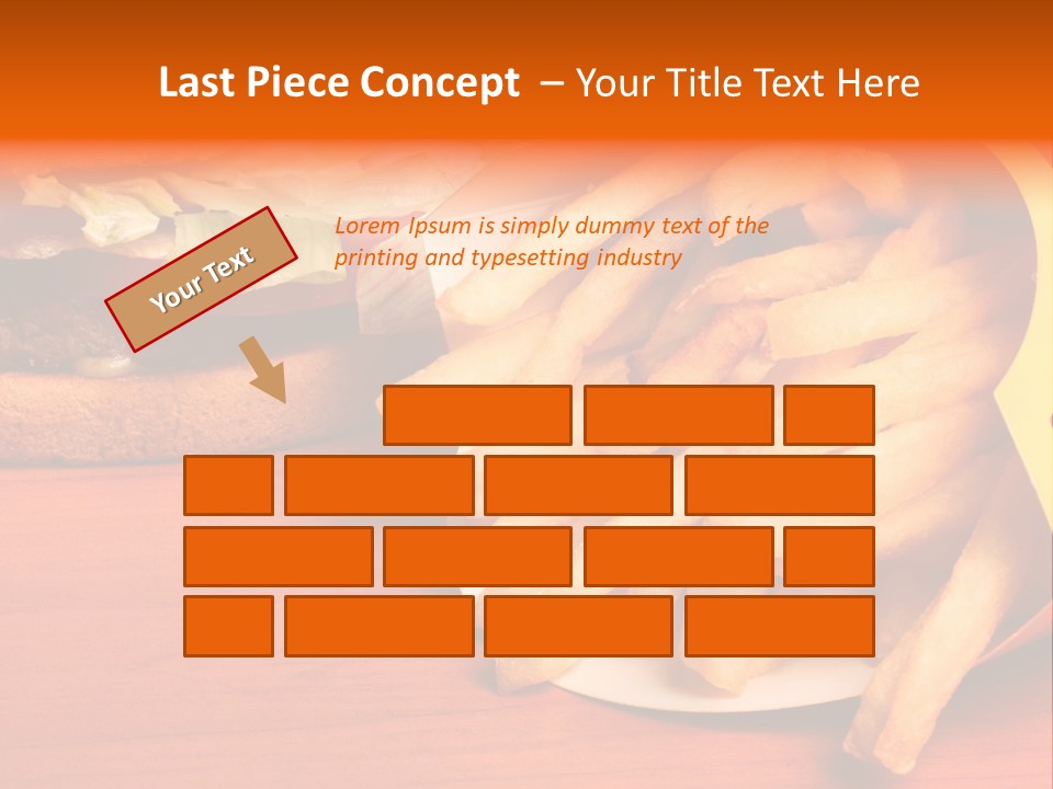 Hamburger Leaf Lettuce Prepared Potato PowerPoint Template