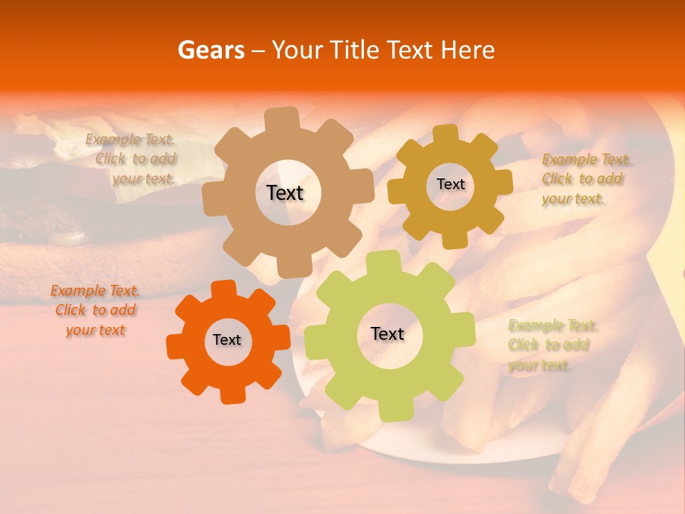 Hamburger Leaf Lettuce Prepared Potato PowerPoint Template