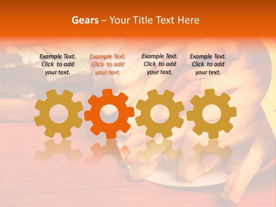 Hamburger Leaf Lettuce Prepared Potato PowerPoint Template