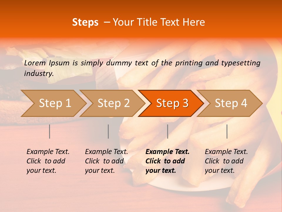 Hamburger Leaf Lettuce Prepared Potato PowerPoint Template
