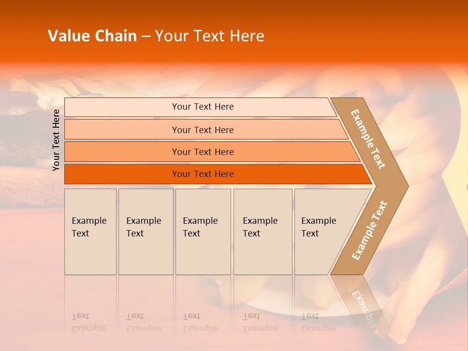 Hamburger Leaf Lettuce Prepared Potato PowerPoint Template