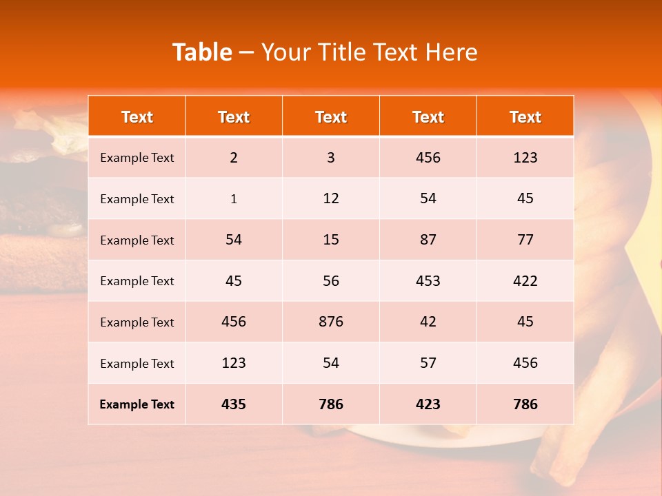 Hamburger Leaf Lettuce Prepared Potato PowerPoint Template