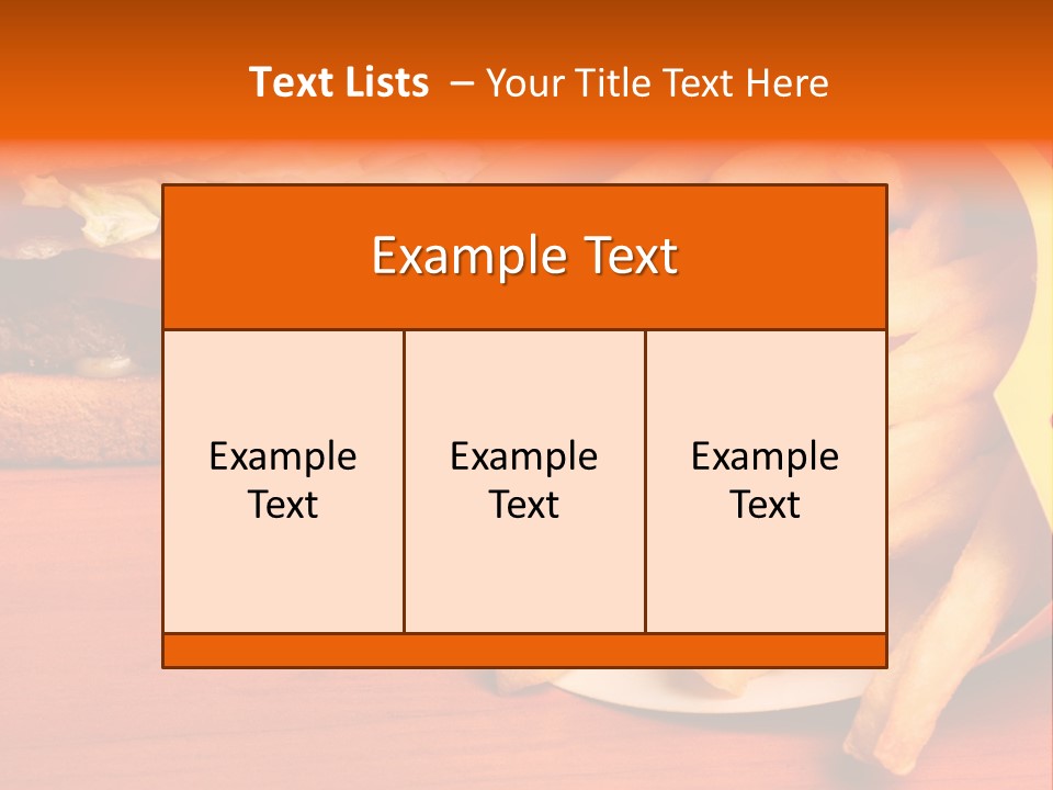 Hamburger Leaf Lettuce Prepared Potato PowerPoint Template