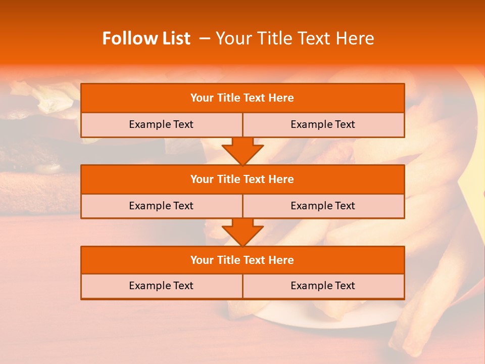 Hamburger Leaf Lettuce Prepared Potato PowerPoint Template