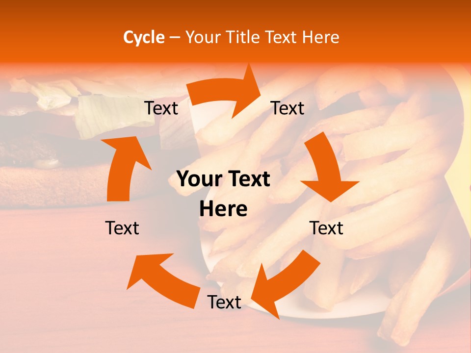 Hamburger Leaf Lettuce Prepared Potato PowerPoint Template
