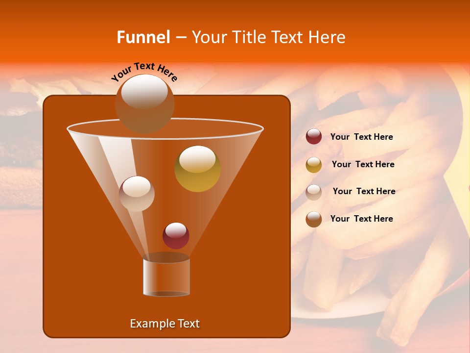 Hamburger Leaf Lettuce Prepared Potato PowerPoint Template