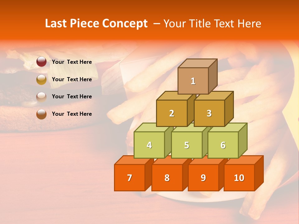 Hamburger Leaf Lettuce Prepared Potato PowerPoint Template