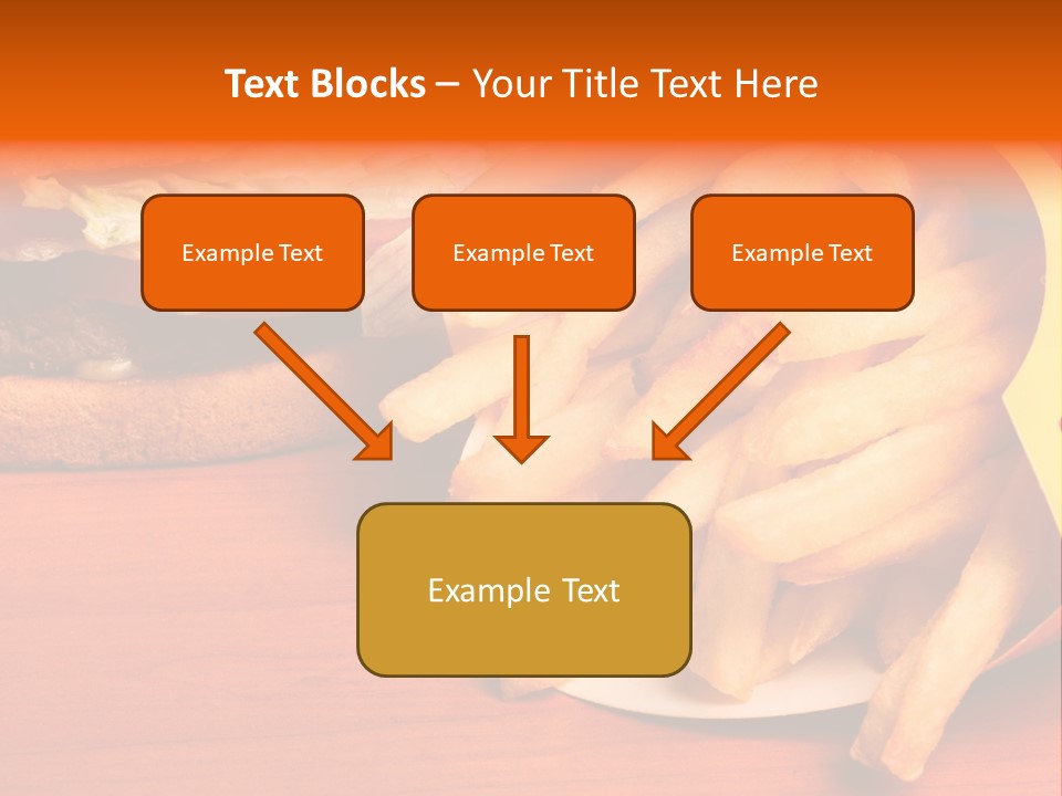 Hamburger Leaf Lettuce Prepared Potato PowerPoint Template