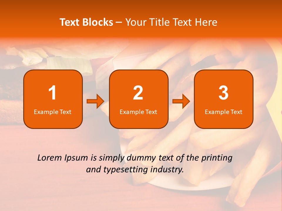 Hamburger Leaf Lettuce Prepared Potato PowerPoint Template