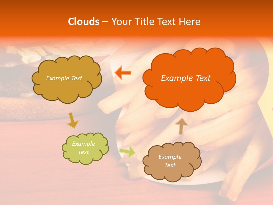 Hamburger Leaf Lettuce Prepared Potato PowerPoint Template
